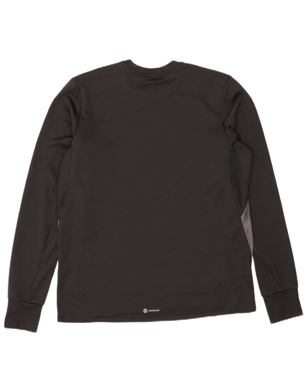 Adidas Mens Aeroready Top Long Sleeve Large Black Colourblock Polyester