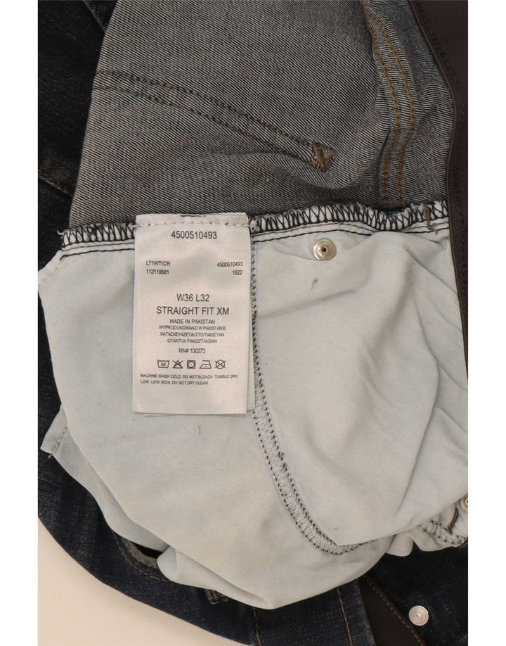 Lee Mens Straight Jeans W36 L32 Blue Cotton