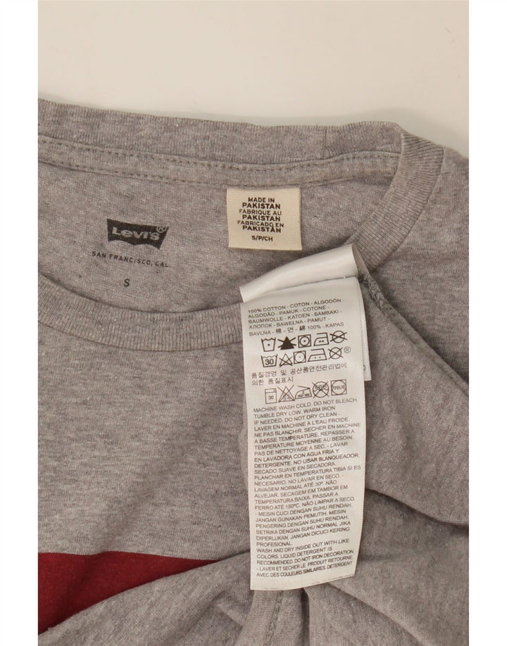 LEVI'S Mens Graphic T-Shirt Top Small Grey Cotton Vintage Levi's and Second-Hand Levi's from Messina Hembry 