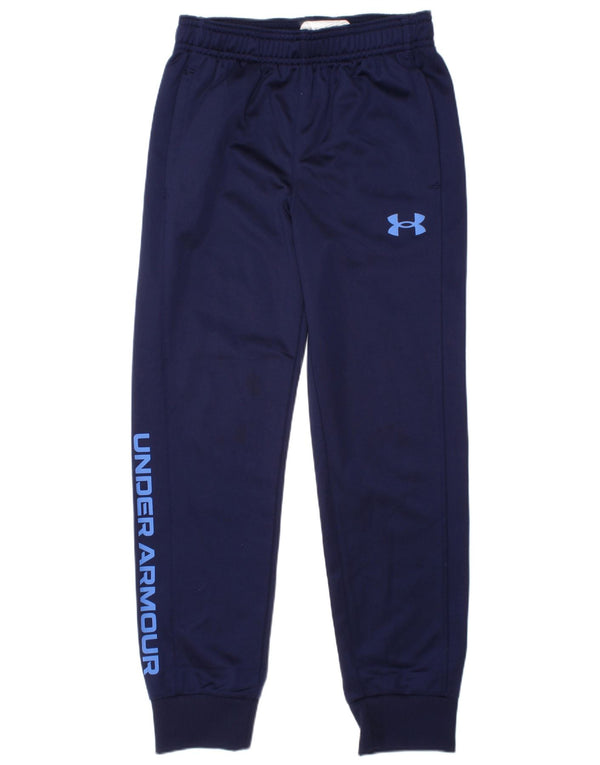UNDER ARMOUR Boys Graphic Tracksuit Trousers Joggers 6-7 Years  Navy Blue