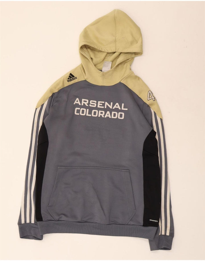 ADIDAS Womens Arsenal Colorado Hoodie Jumper UK 16/18 Large Grey