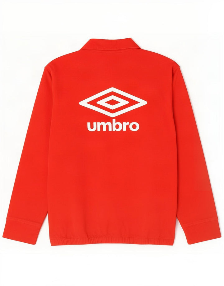 Umbro Mens Graphic Pullover Tracksuit Top Jacket Large Red Cotton