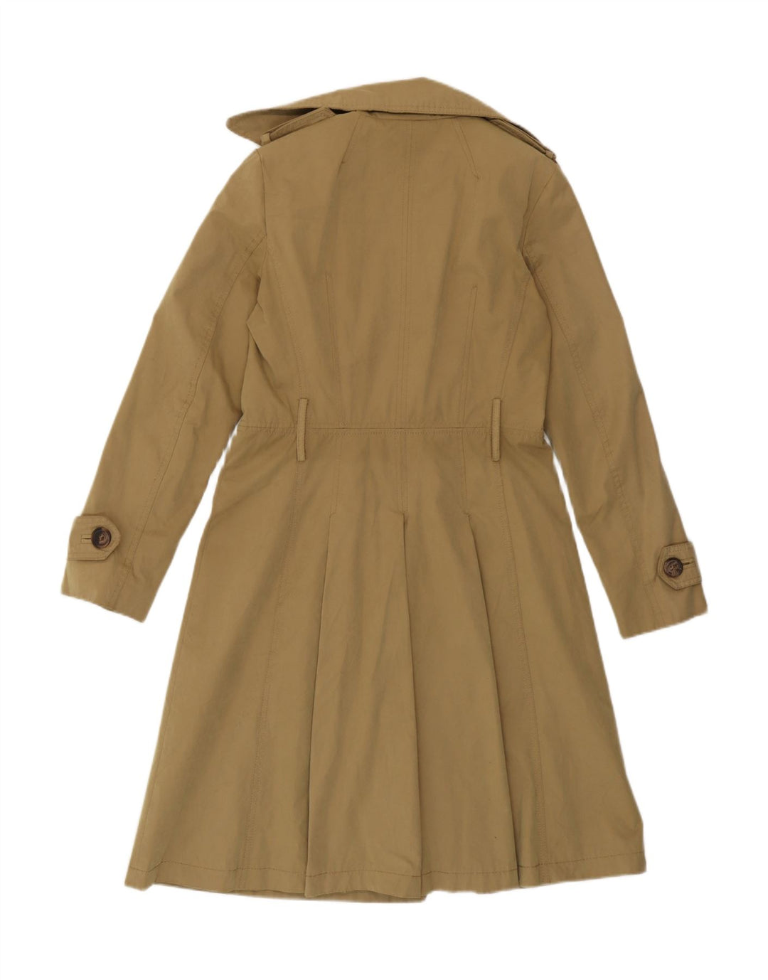 Zara Womens Trench Coat UK 14 Medium Beige Cotton