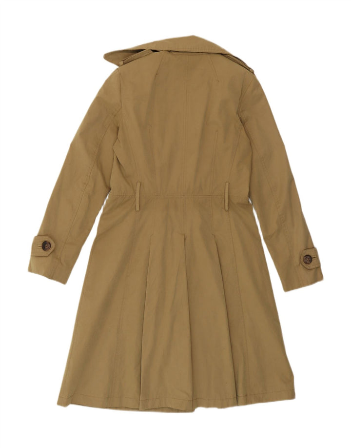 Zara Womens Trench Coat UK 14 Medium Beige Cotton