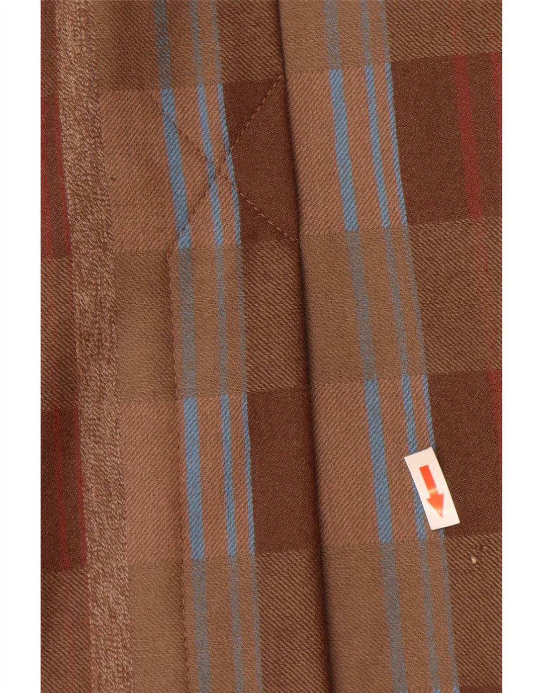 Vintage Womens High Waist Straight Skirt IT 44 Medium W26 Brown Plaid