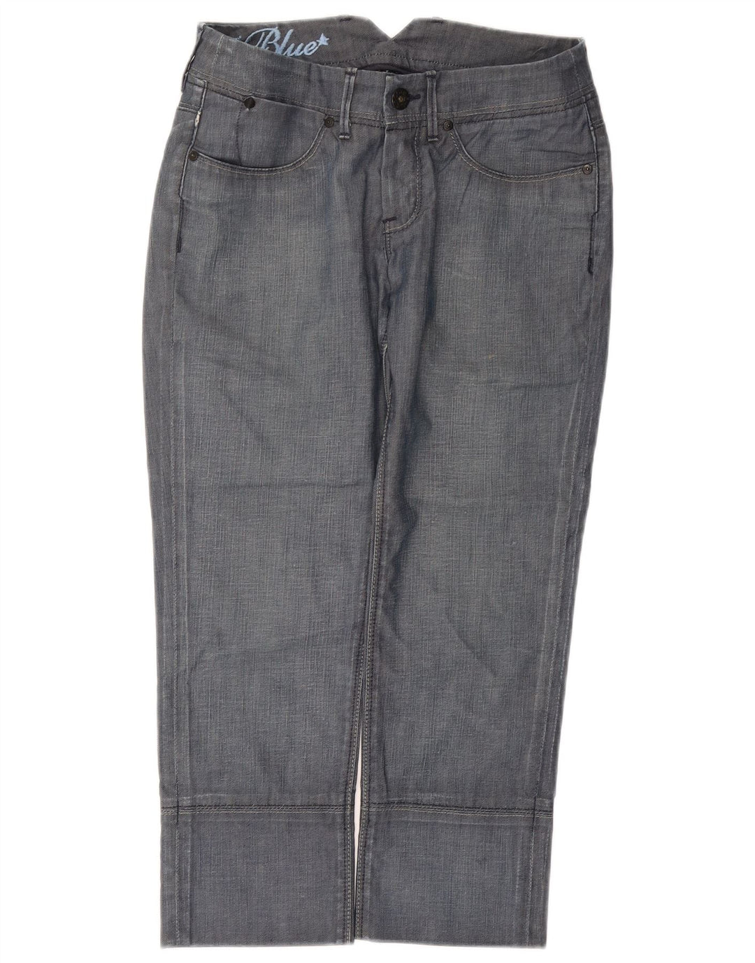Levi's Womens Cropped Trousers W30 L24 Blue Cotton