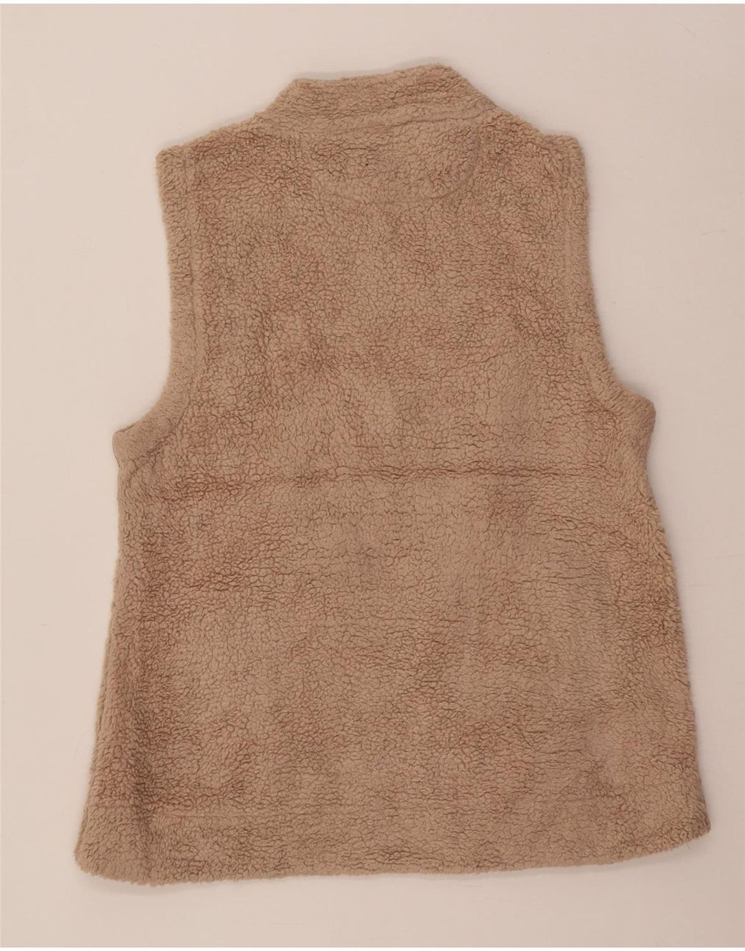 Calvin Klein Womens Fleece Gilet UK 16 Large Beige Polyester