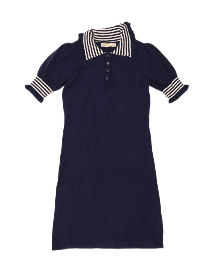 OASIS Womens Basic Dress UK 6 XS Navy Blue Acrylic Vintage Oasis and Second-Hand Oasis from Messina Hembry 