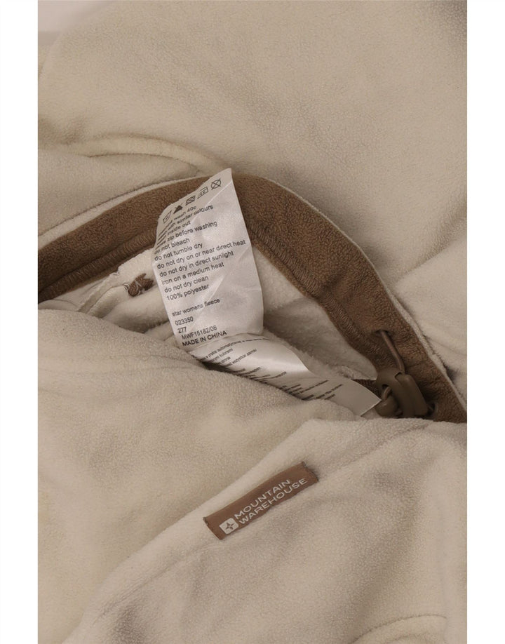 Mountain Warehouse Womens Fleece Jacket UK 14 Medium Off White Polyester