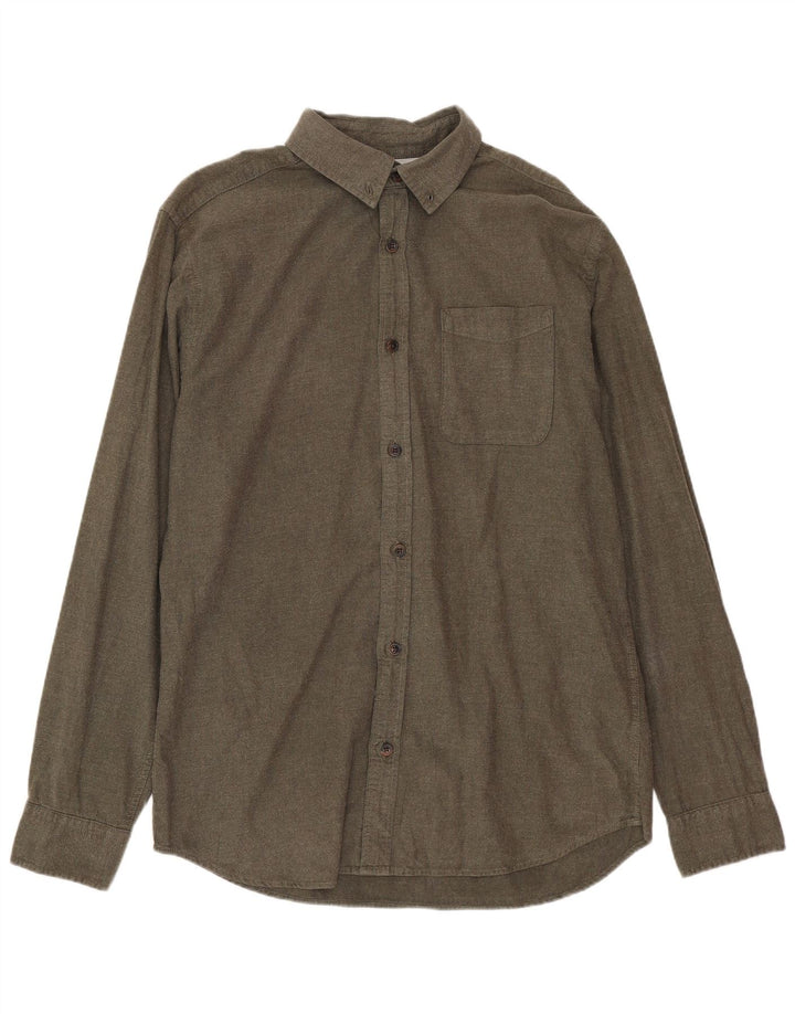 Jack & Jones Mens Shirt Medium Khaki Cotton
