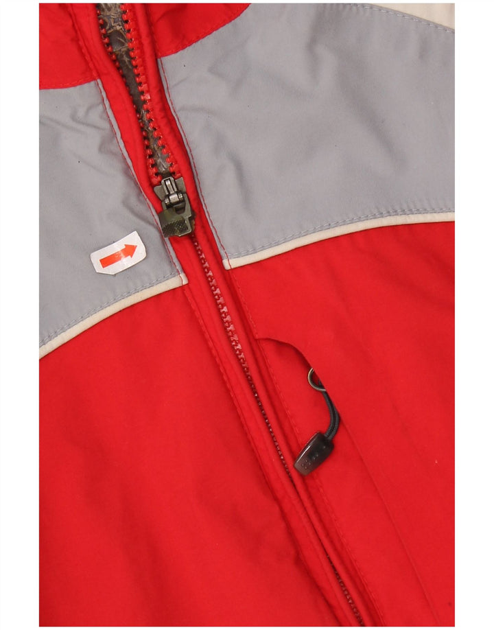 NIKE Womens Storm-Fit Windbreaker Jacket UK 14 Medium Red Colourblock
