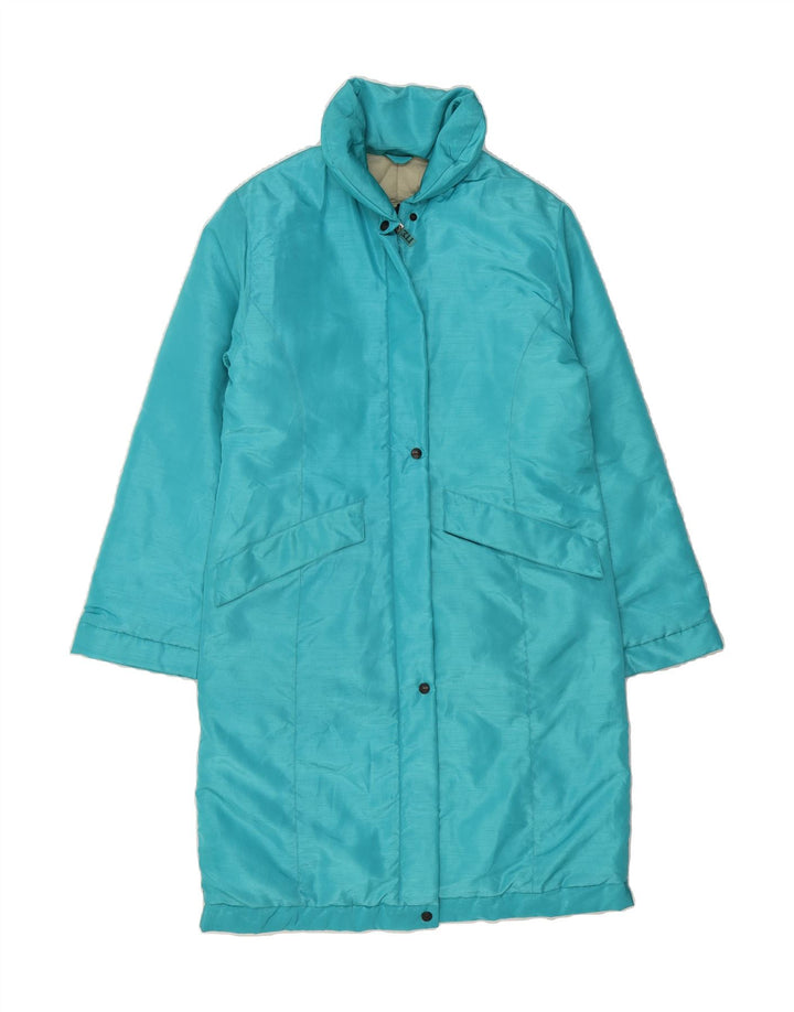 VINTAGE Womens Padded Coat UK 14 Medium Blue Vintage Vintage and Second-Hand Vintage from Messina Hembry 