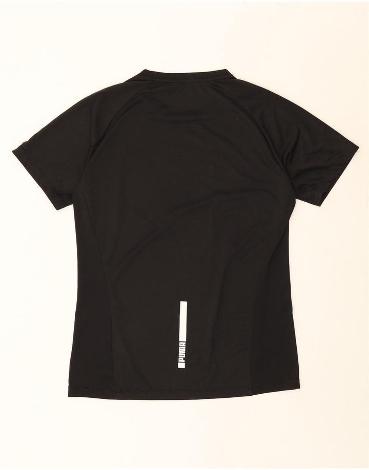 PUMA Mens T-Shirt Top Medium Black Polyester Vintage Puma and Second-Hand Puma from Messina Hembry 