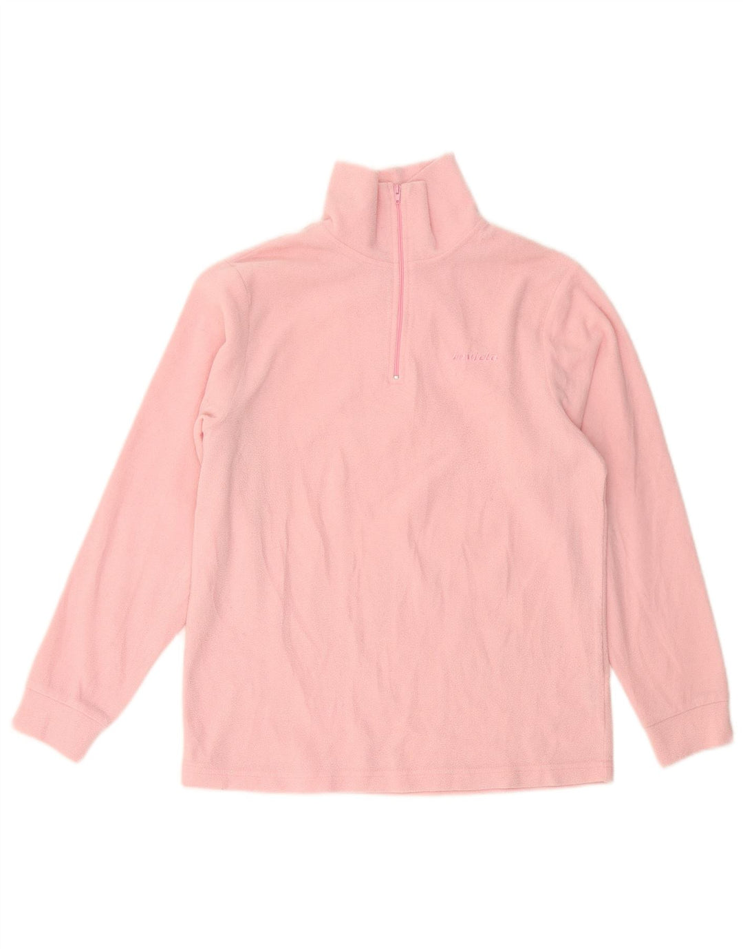 INVICTA Womens Zip Neck Fleece Jumper UK 12 Medium  Pink Polyester