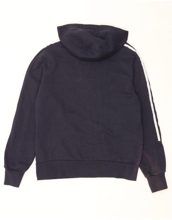 ADIDAS Womens Zip Hoodie Sweater UK 18 XL  Navy Blue Cotton