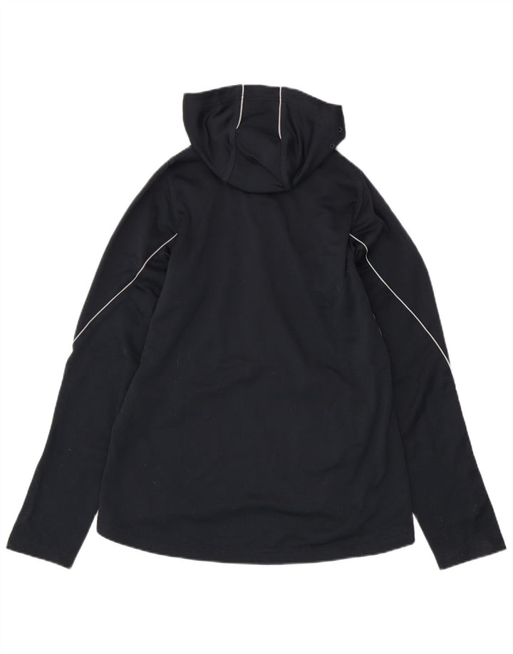 ADIDAS Womens Climawarm Zip Neck Hoodie Jumper UK 12 Medium  Navy Blue