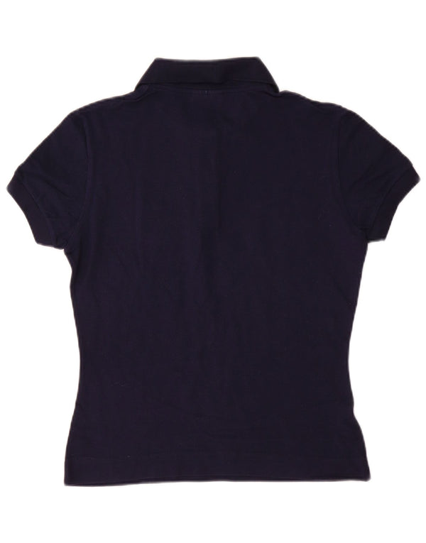 Lacoste Womens Polo Shirt Size 40 Medium Navy Blue Cotton