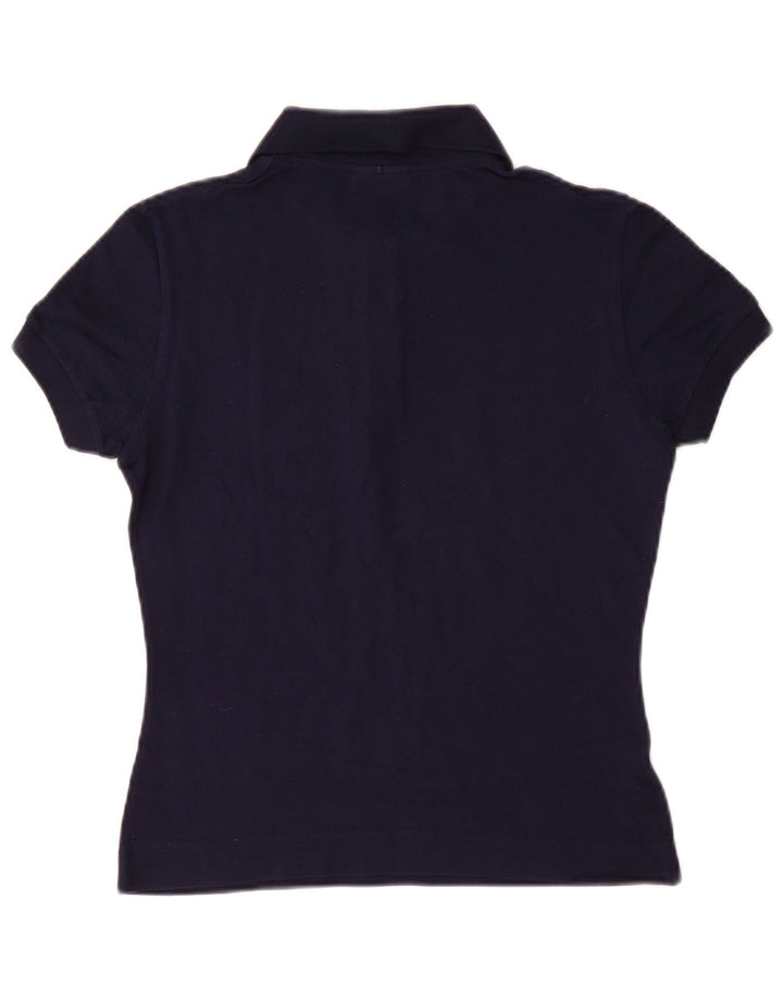 Lacoste Womens Polo Shirt Size 40 Medium Navy Blue Cotton