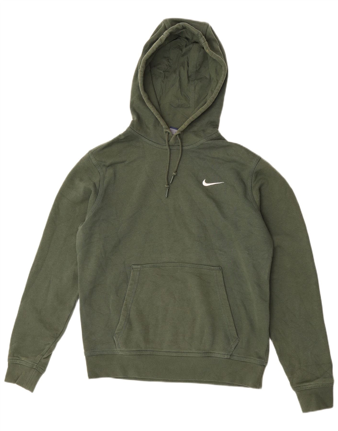 Nike Mens Hoodie Jumper Medium Green Cotton