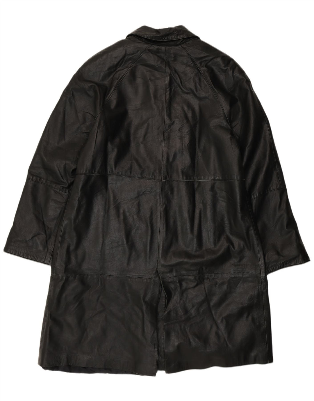 Olivieri Womens Venezia Leather Coat IT 48 XL Black Leather