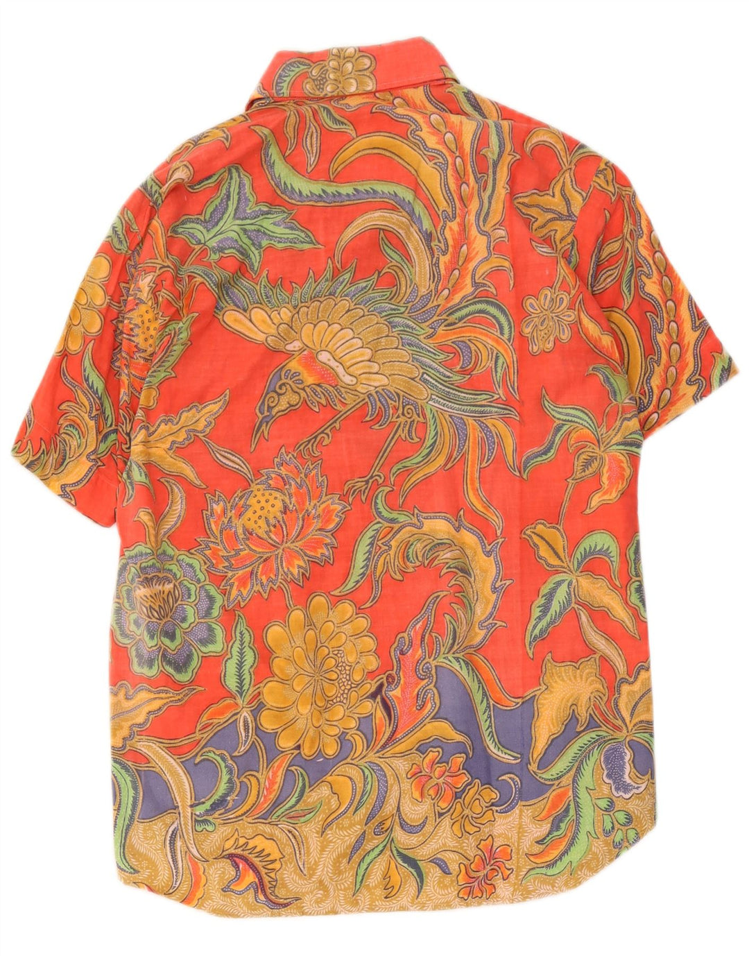 Vintage Mens Short Sleeve Shirt Medium Multicoloured Floral