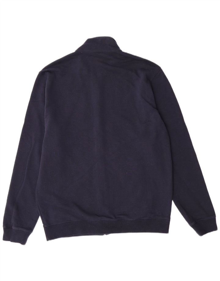 CHAMPION Mens Tracksuit Top Jacket Large Navy Blue Cotton