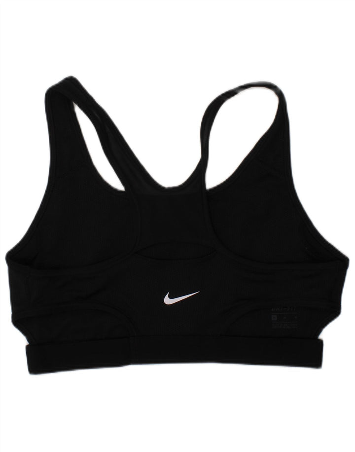 NIKE Womens Dri Fit Sport Bra Graphic Vest Top Medium Black
