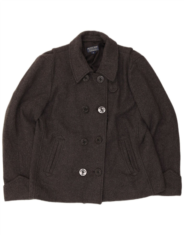 Polo Ralph Lauren Womens Pea Coat UK 18 XL Grey Wool