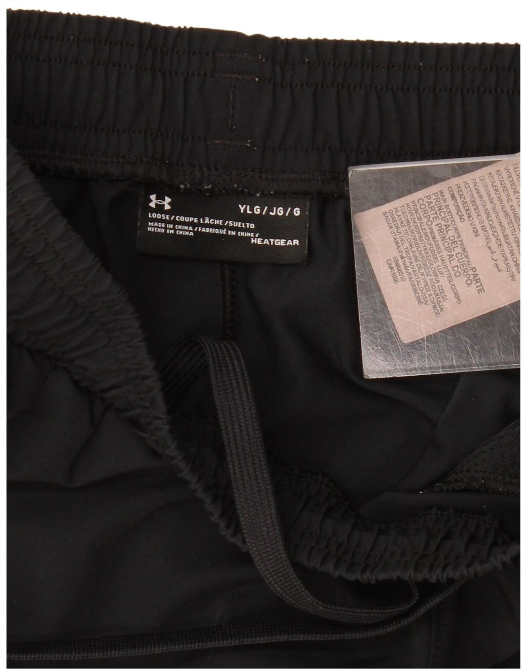 UNDER ARMOUR Boys Heat Gear Graphic Sport Shorts 11-12 Years Large Black