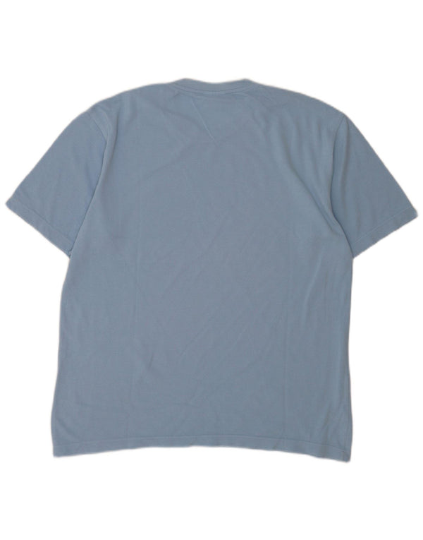 Lacoste Mens T-Shirt Top Size 4 Medium Blue Cotton