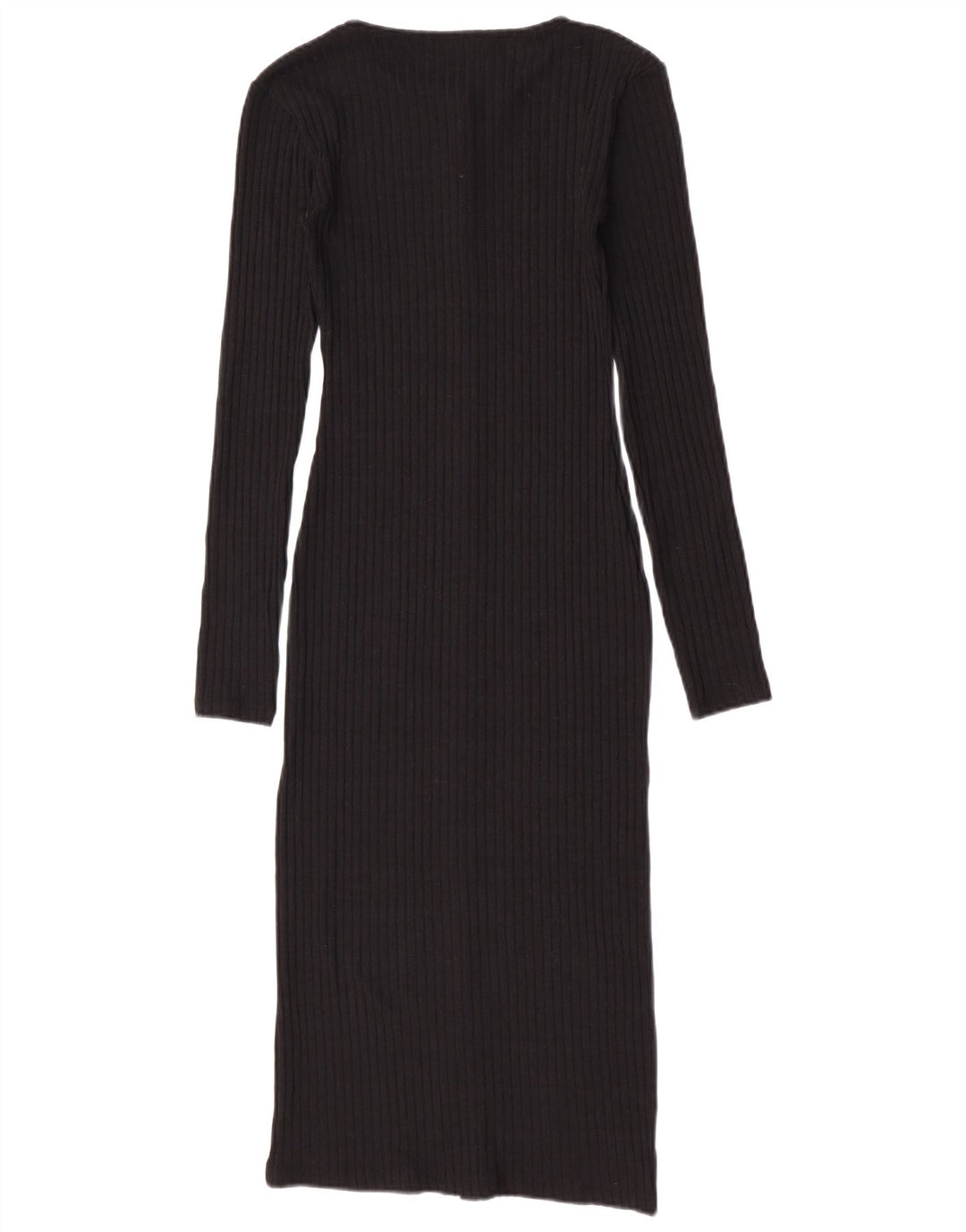 Zara Womens Longline Cardigan Sweater UK 8 Small Black Polyester