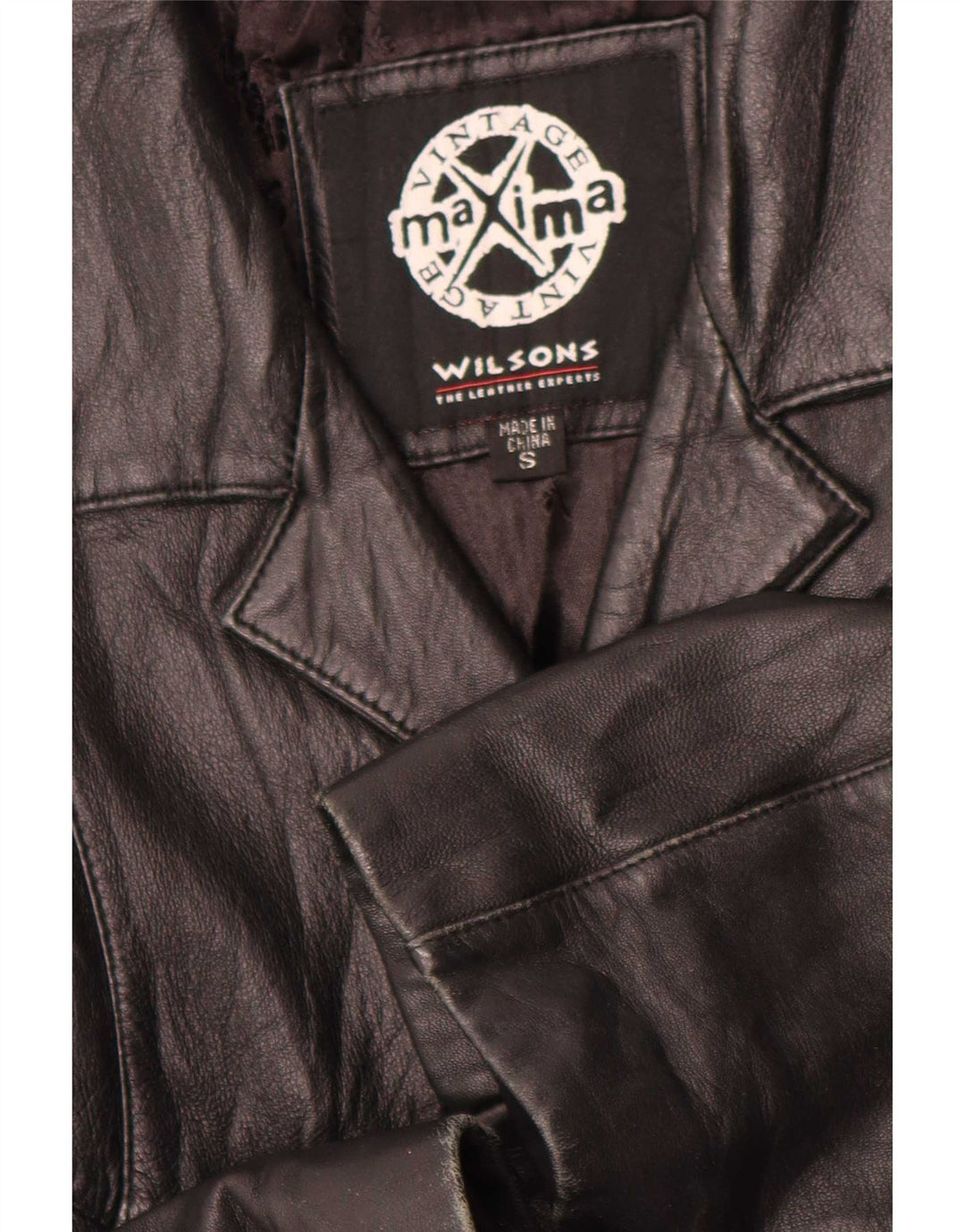 Wilsons Womens Leather Jacket UK 10 Small Black