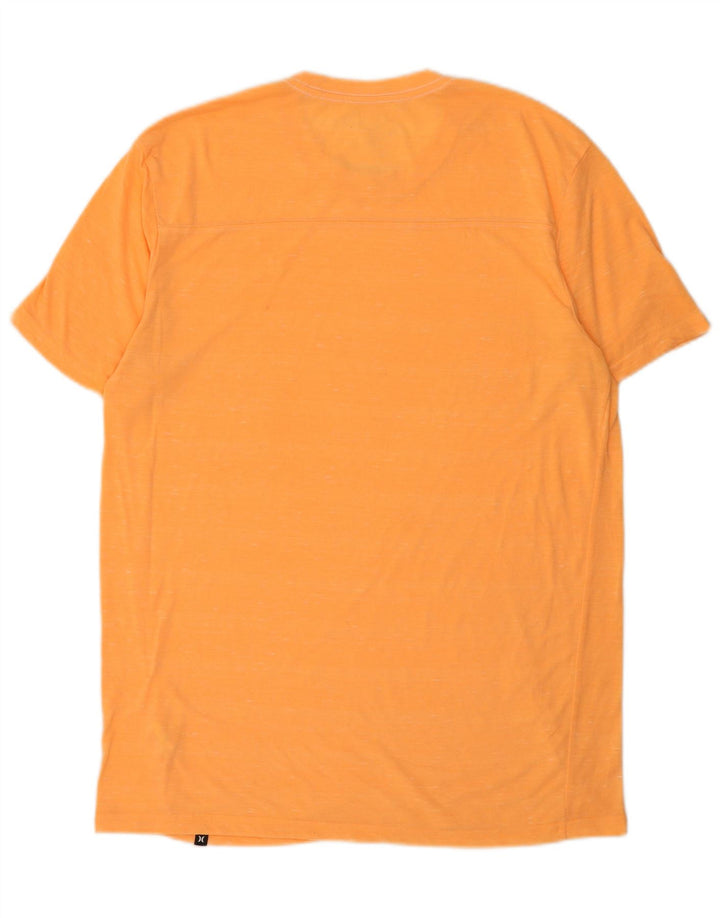 Hurley Mens Premium Fit T-Shirt Top Large Orange Polyester