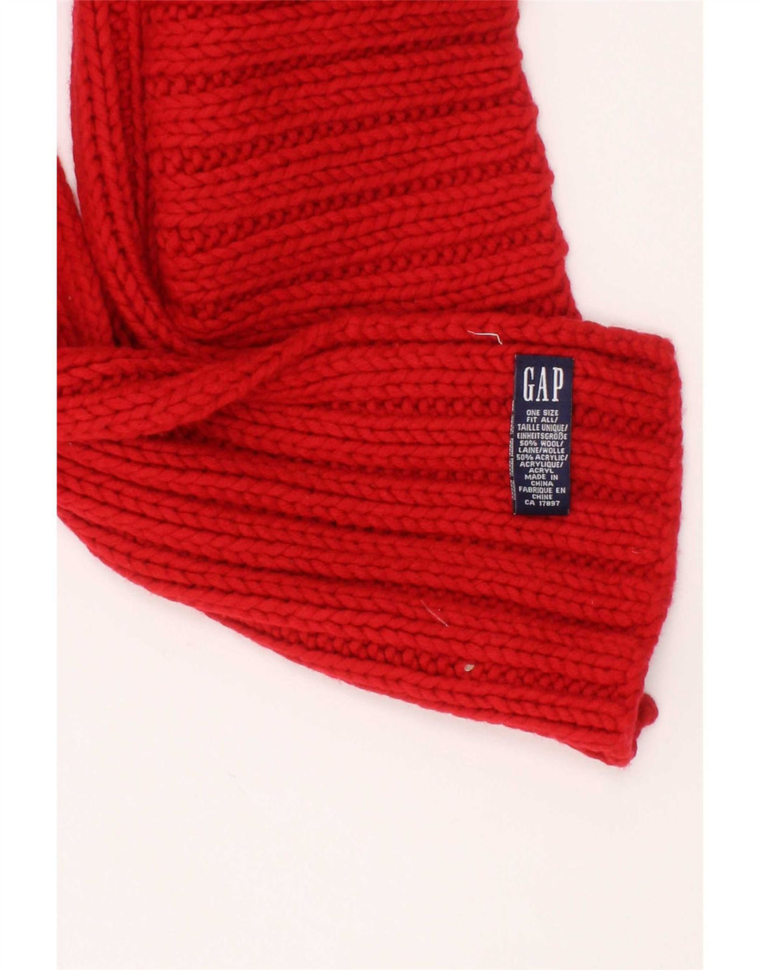 Gap Womens Knit Rectangle Scarf One Size Red Wool