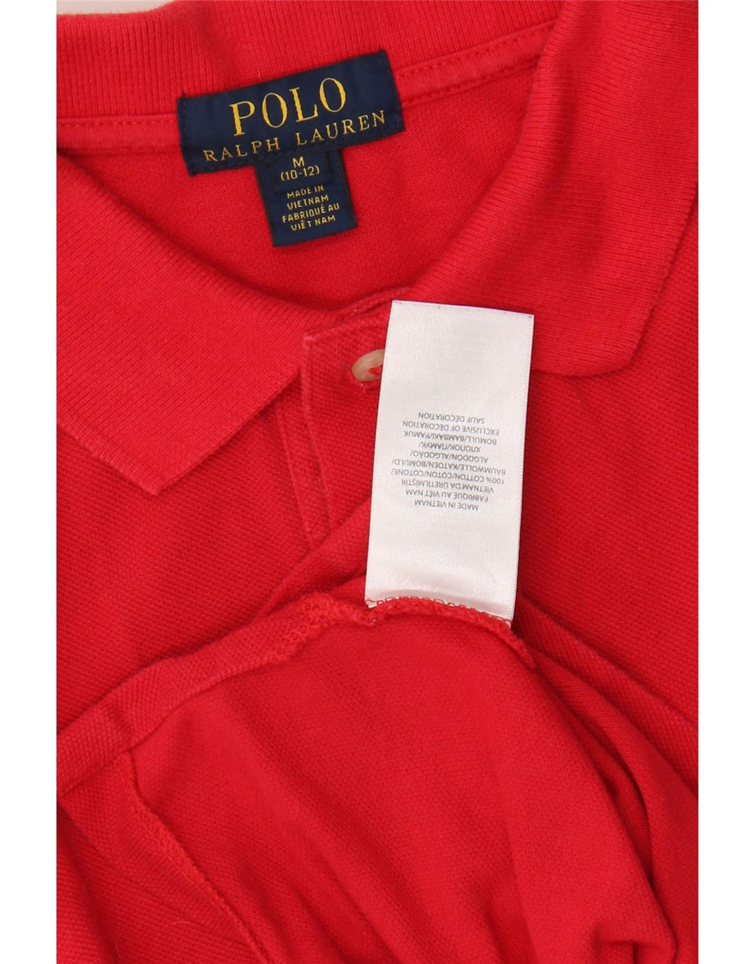 RALPH LAUREN  Polo Shirt 10-11 Years Medium  Red Cotton