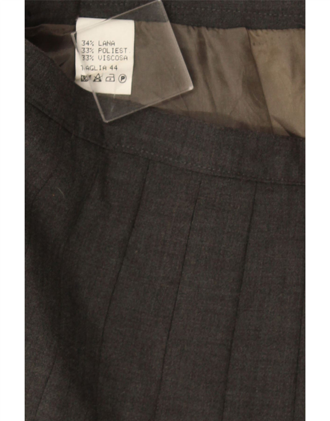 Vintage Womens Knife Pleated Skirt IT 44 Medium W32  Grey Wool