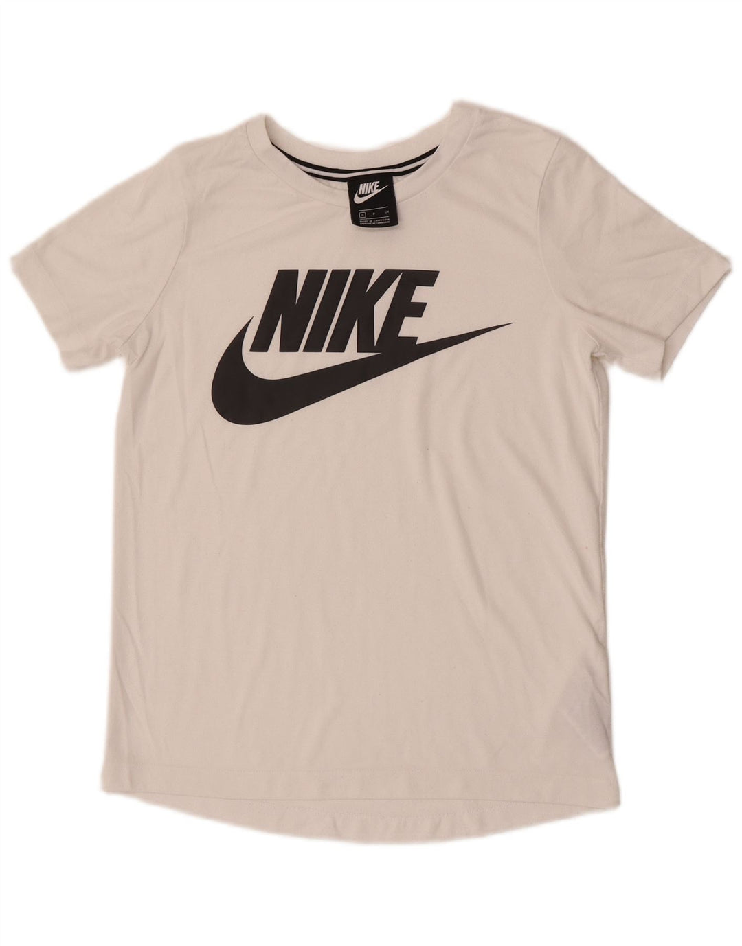 Nike Womens Graphic T-Shirt Top UK 10 Small White Polyester