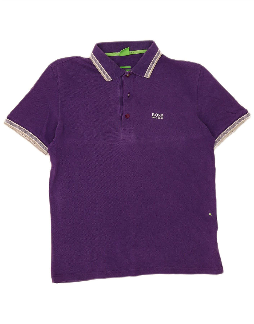 Hugo Boss Mens Polo Shirt Medium Purple Cotton
