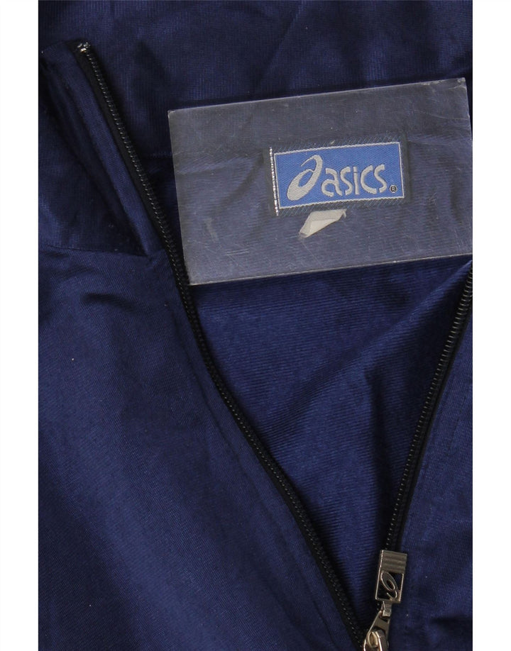 Asics Mens Graphic Tracksuit Top Jacket XL Navy Blue
