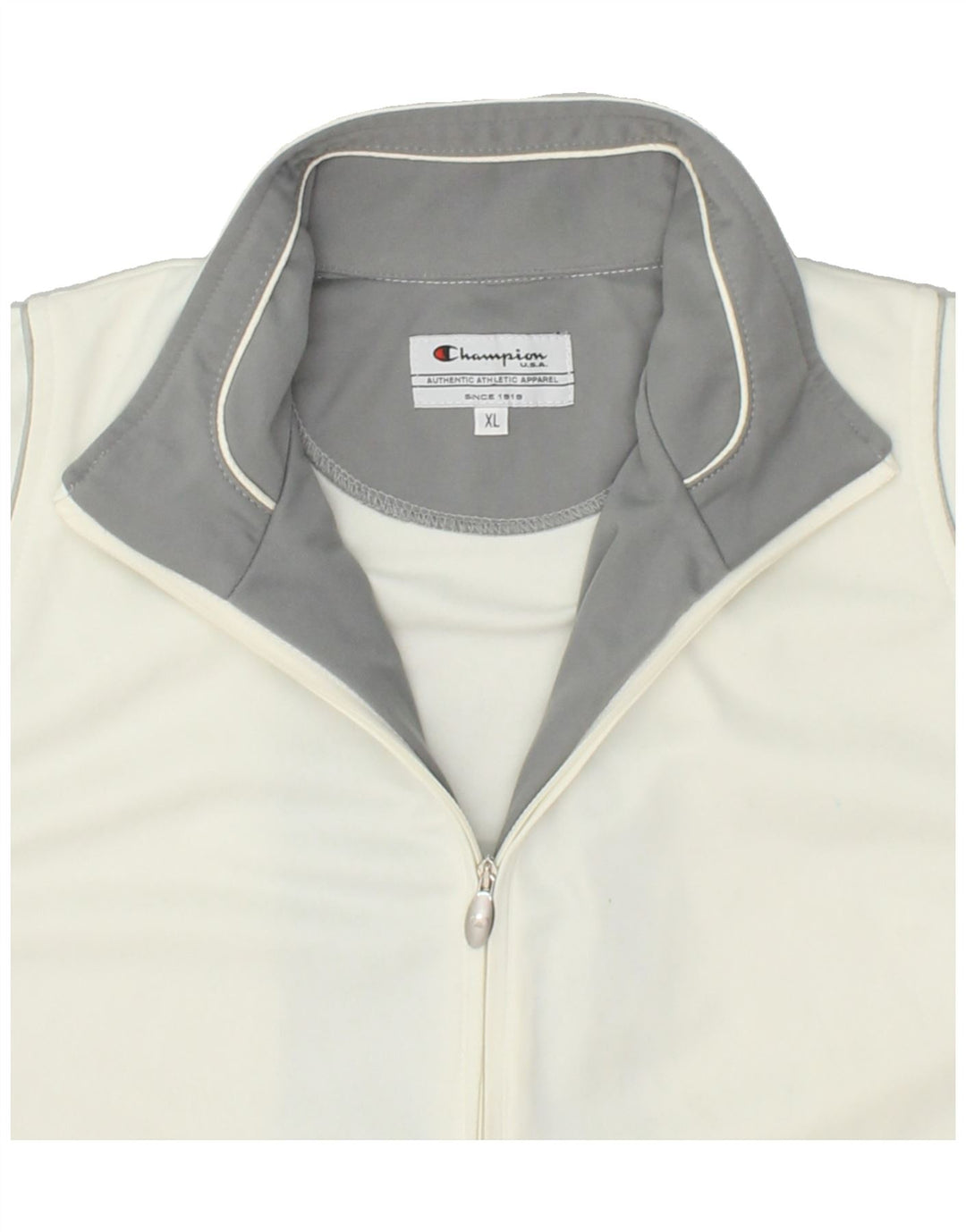 CHAMPION Womens Tracksuit Top Jacket UK 18 XL Off White Polyester Vintage Champion and Second-Hand Champion from Messina Hembry 