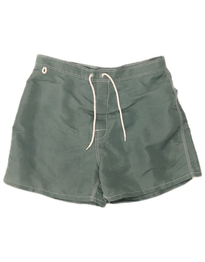 Sundek Mens Swimming Shorts Medium  Green Colourblock Nylon