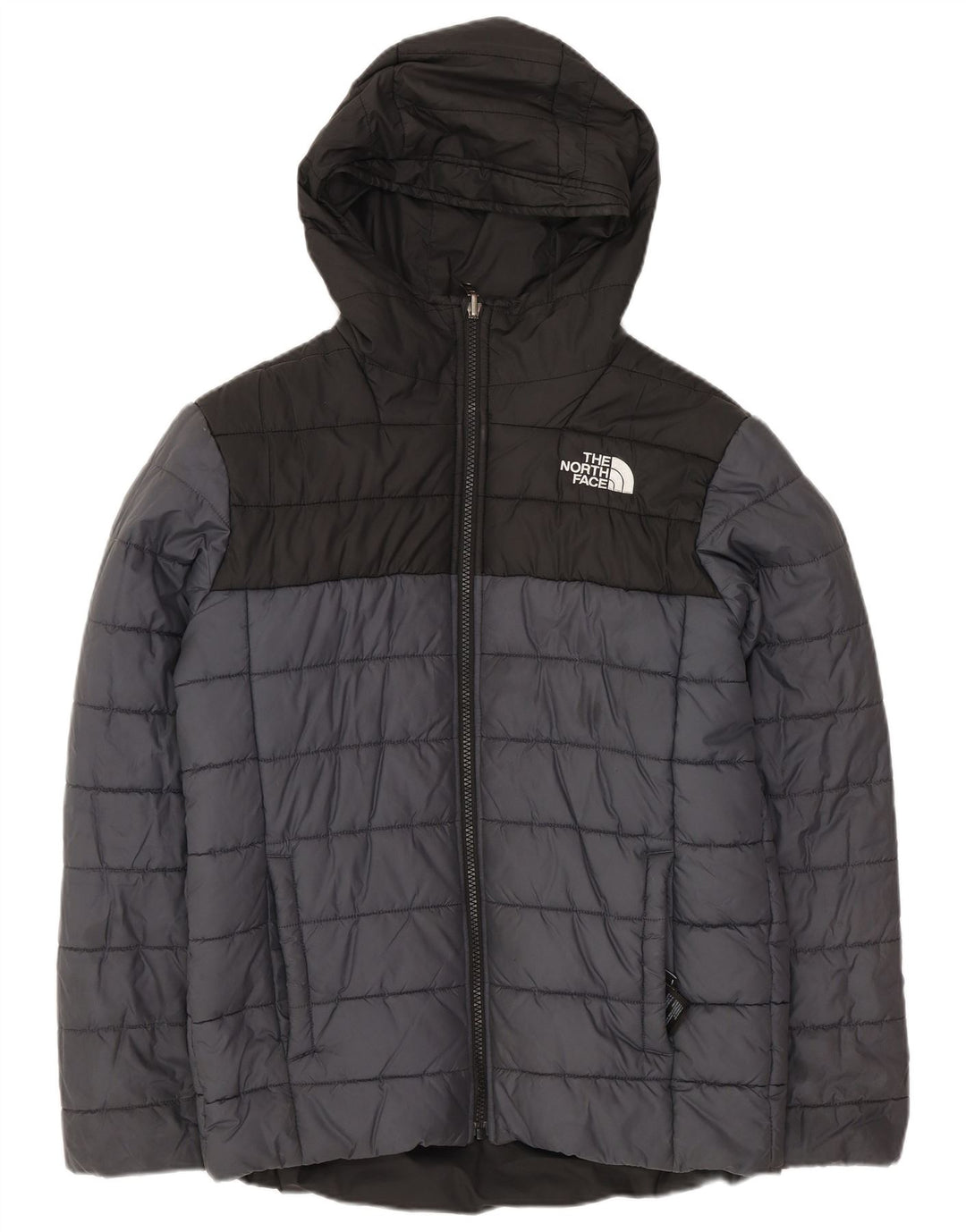 The North Face Boys Padded Jacket 11-12 Years Large Grey Colourblock