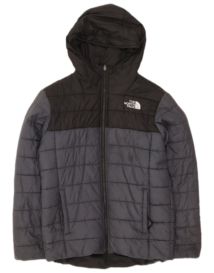 The North Face Boys Padded Jacket 11-12 Years Large Grey Colourblock