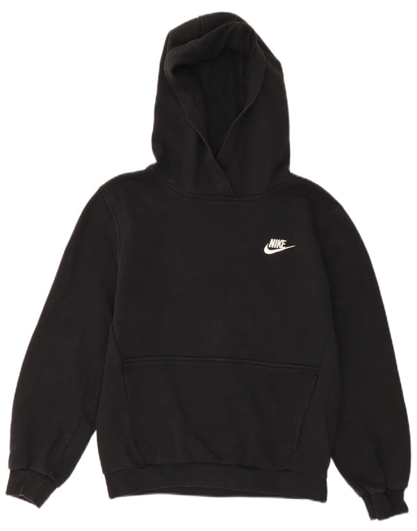 NIKE Boys Hoodie Jumper 12-13 Years Large Black Cotton