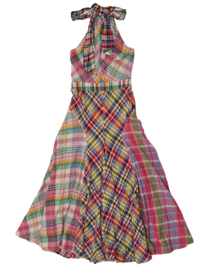 Polo Ralph Lauren Womens Halter Dress US 10 Large Multicoloured Patchwork