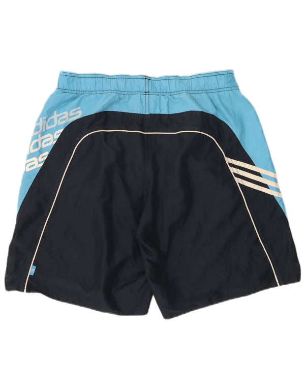 Adidas Mens Graphic Swimming Shorts Large  Navy Blue Colourblock Polyester