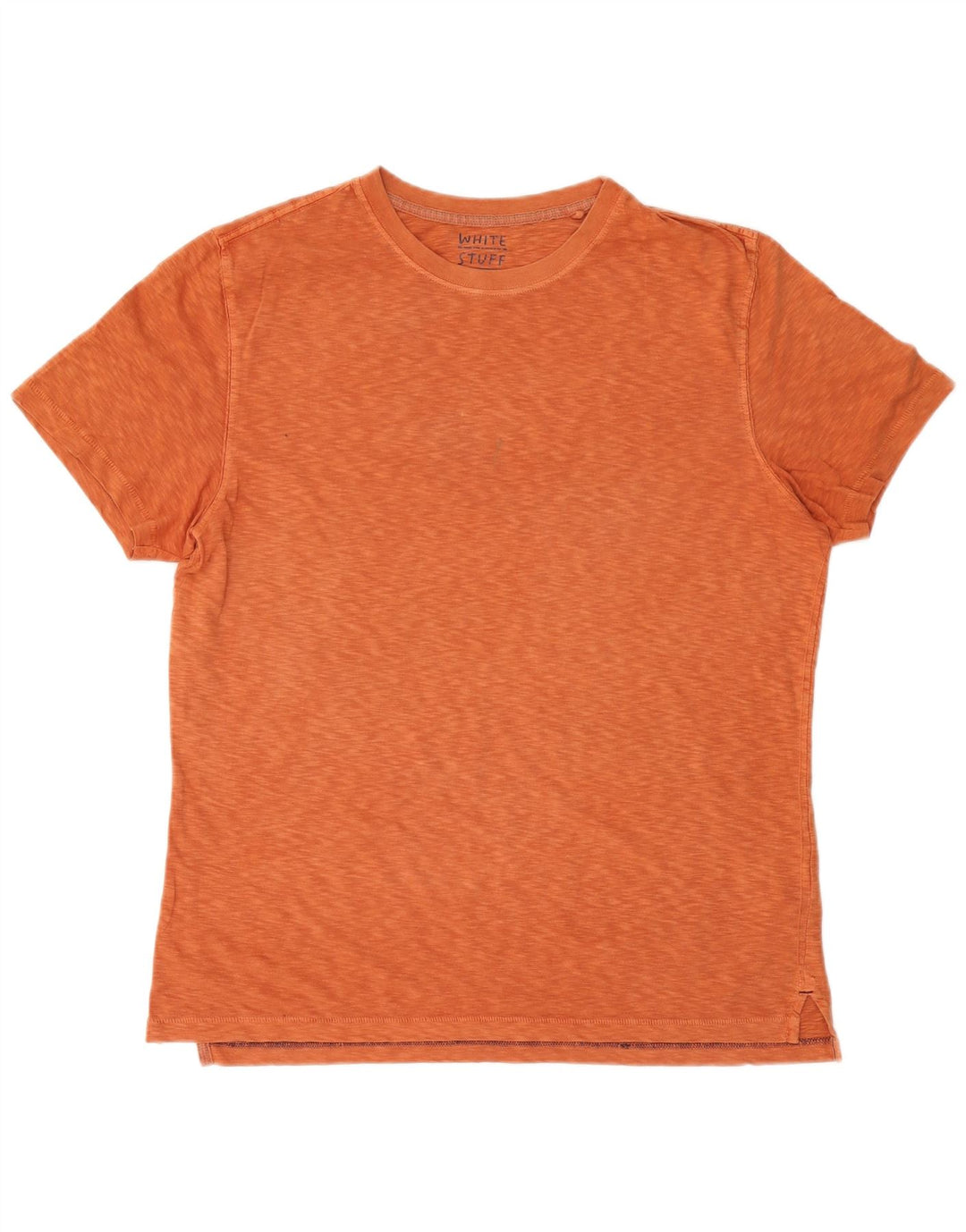 WHITE STUFF Mens T-Shirt Top Medium Orange Flecked Cotton