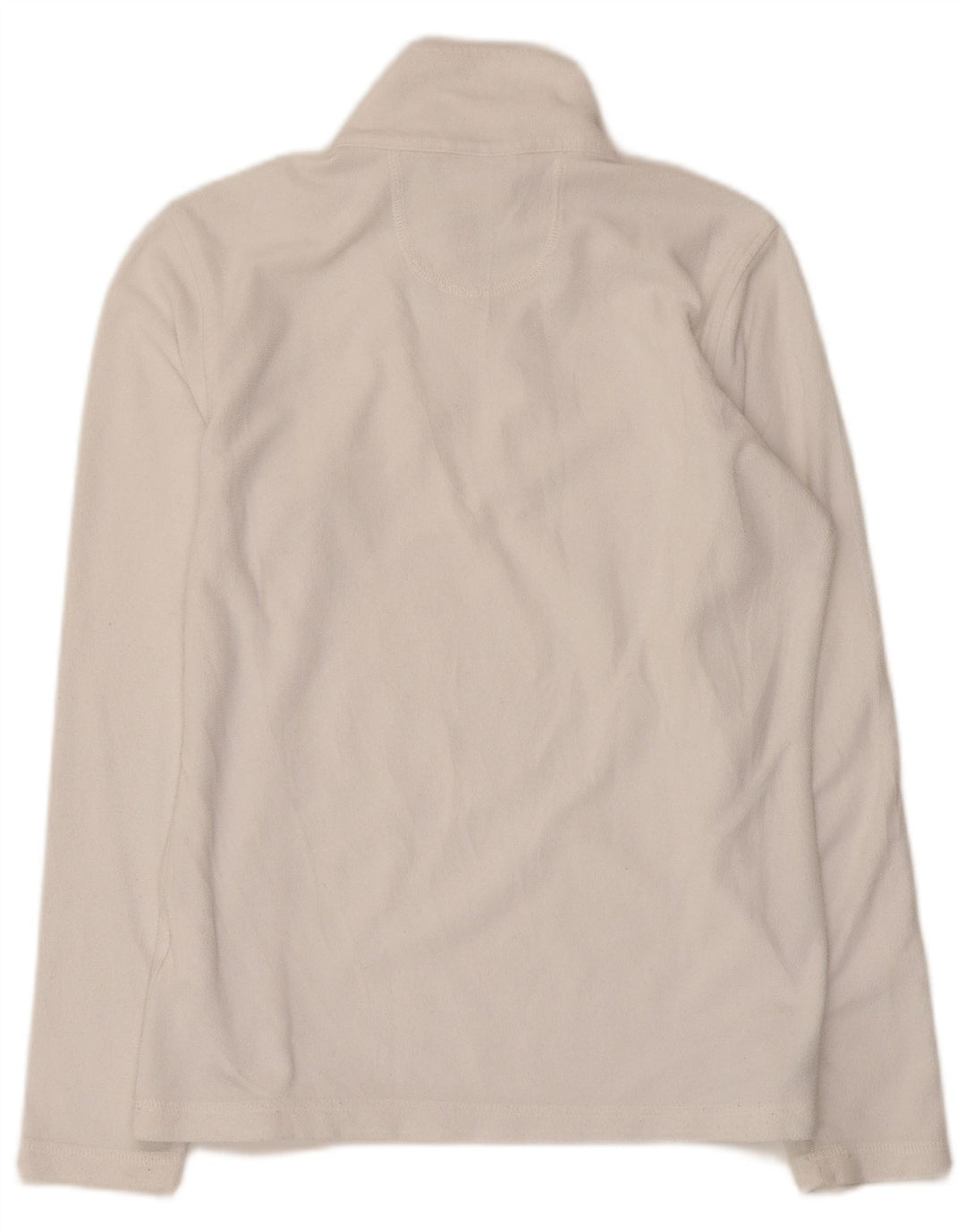 Diadora Womens Zip Neck Fleece Jumper UK 12 Medium White Polyester