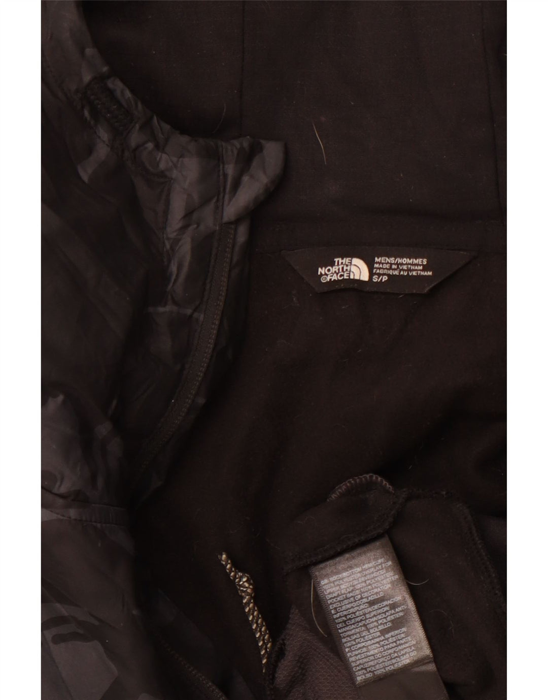 THE NORTH FACE Mens Graphic Zip Hoodie Sweater Small Black Sports