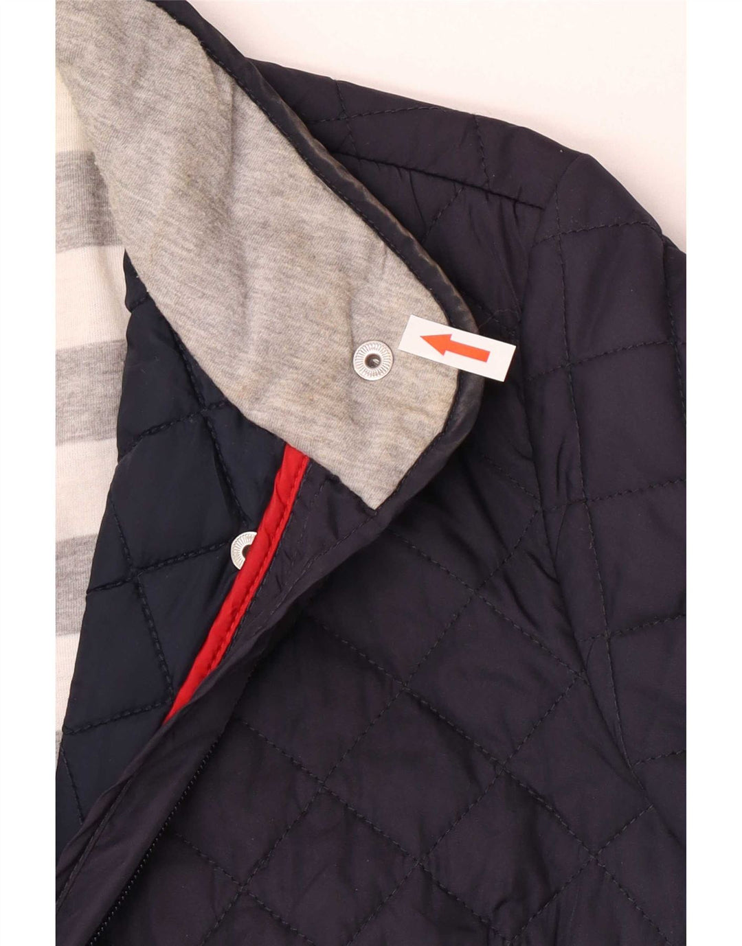 Tommy Hilfiger Womens Quilted Jacket UK 10 Small Navy Blue Polyester